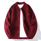 Men's Merino Fleece Jacket - Warm & Stylish Outerwear Red