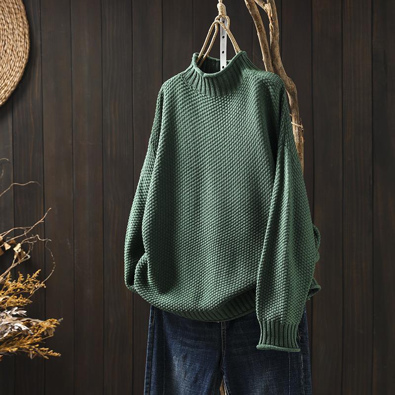 Women's Comfy Elegant Sweater Green One size