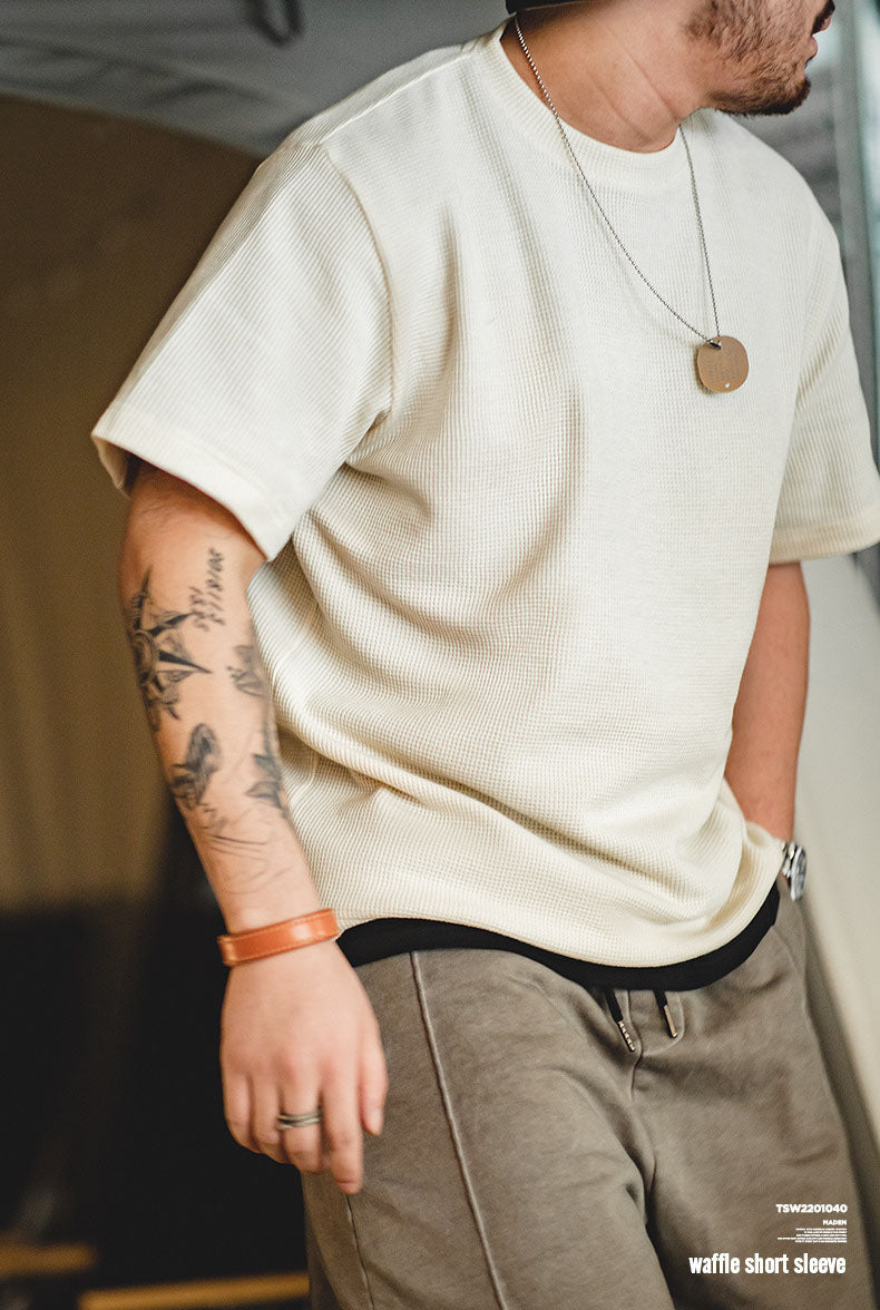 Men's Short Sleeve Waffle-Knit T-Shirt