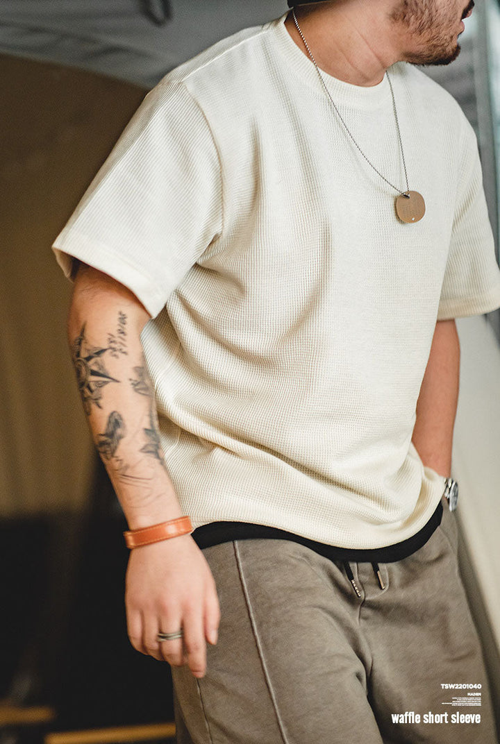 Men's Short Sleeve Waffle-Knit T-Shirt