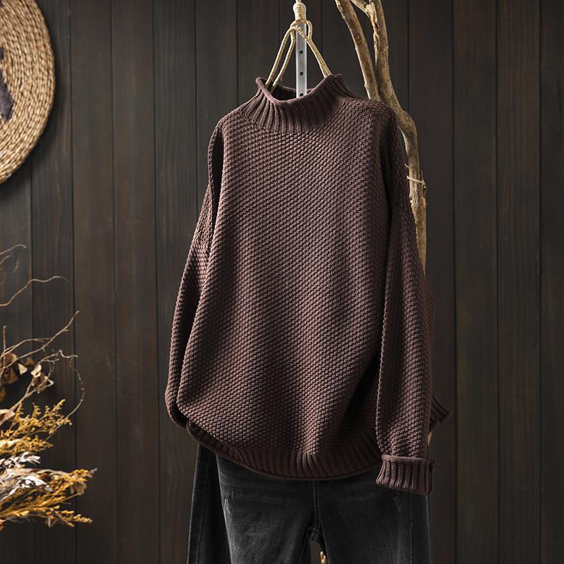 Women's Comfy Elegant Sweater Coffee One size