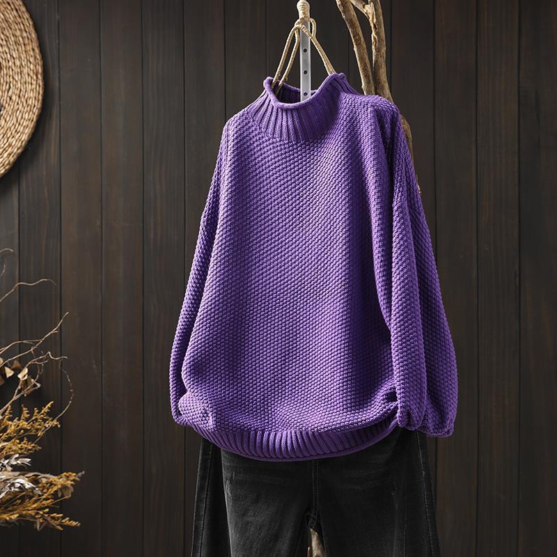 Women's Comfy Elegant Sweater Purple One size