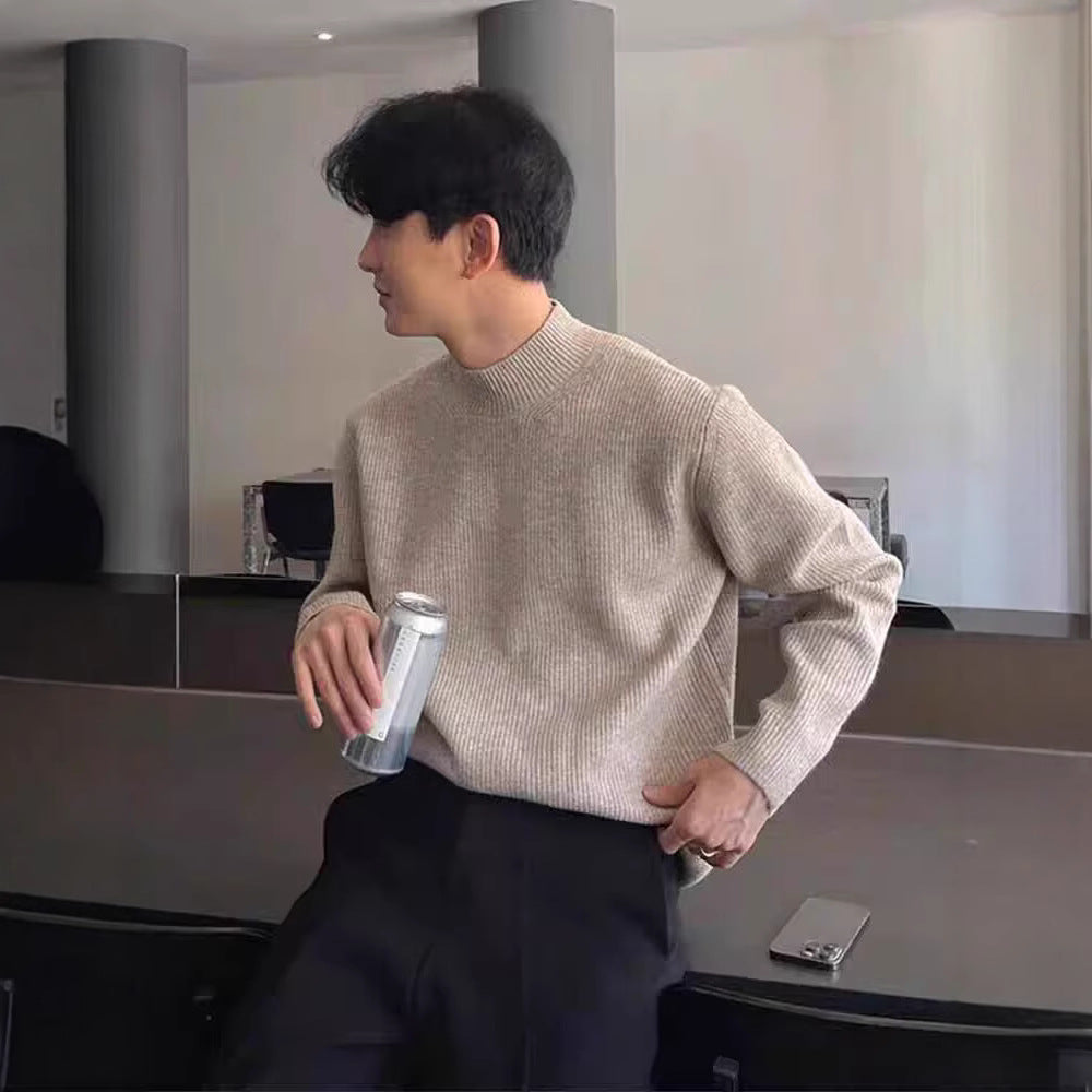 Men's Cozy Wool Sweater - Premium Warmth & Comfort Apricot