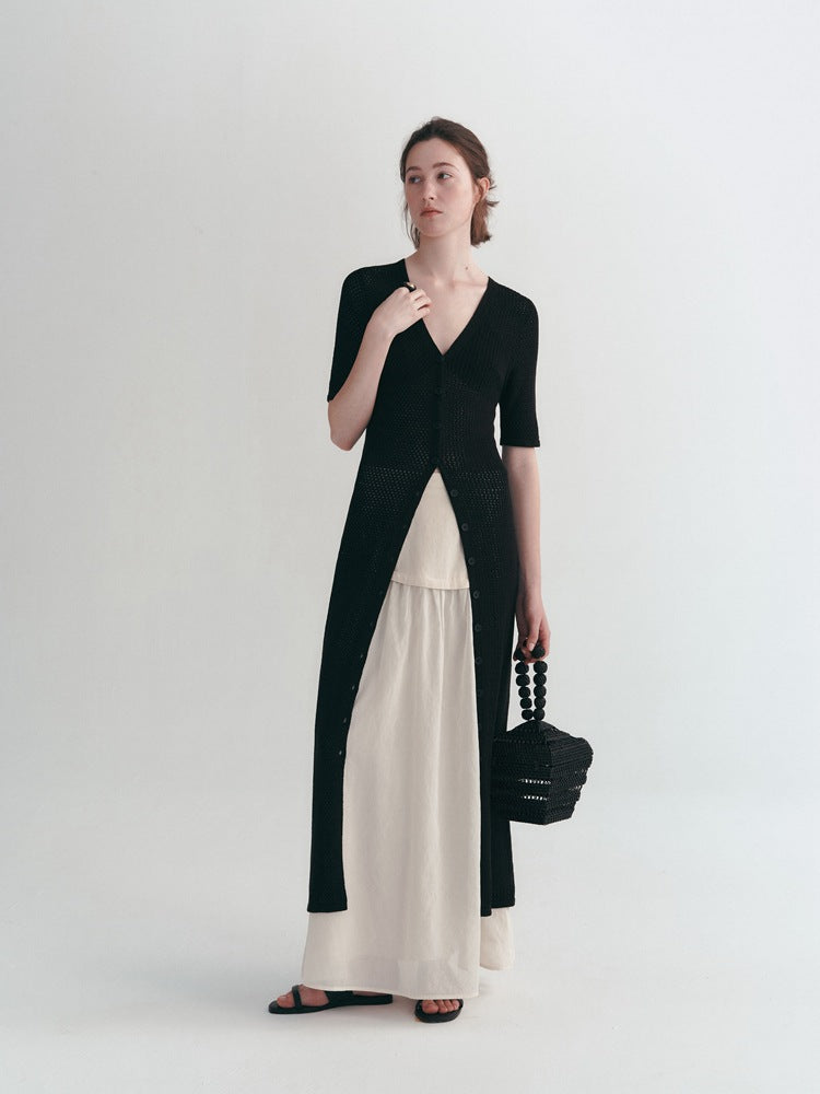 Lightweight Hollow Knit Cardigan for All Seasons