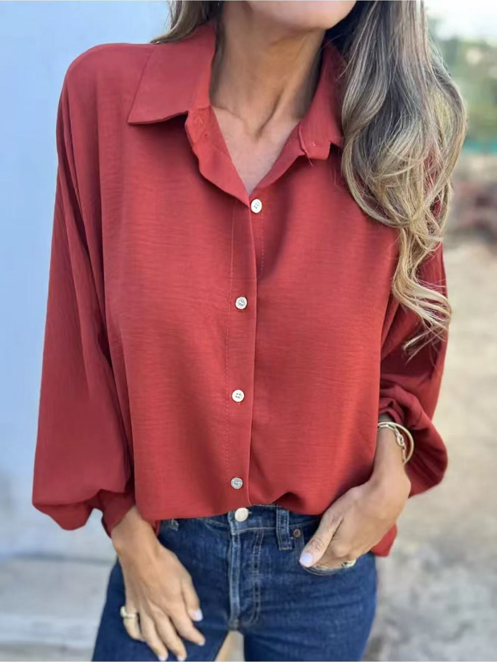 Women's Classic Glamour Blouse Red