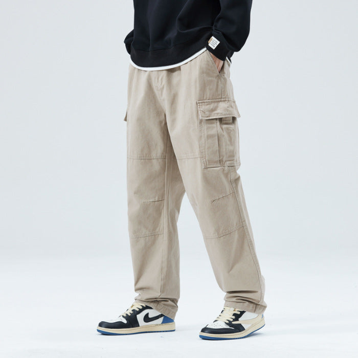 Men's Casual Loose-Fit Cotton Cargo Pants
