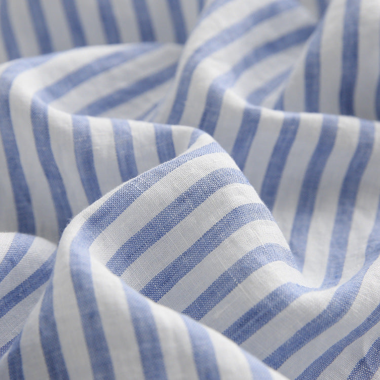 Chemise en lin à manches courtes pour femme
