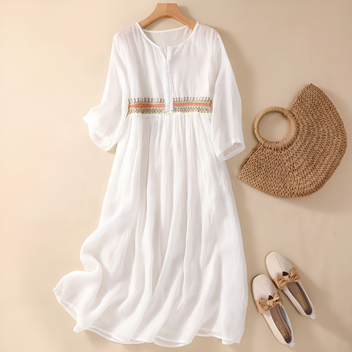 Abito midi donna con fantasia