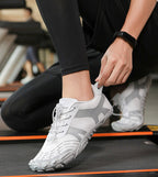 Men's Lightweight Breathable Hiking Footwear White-grey