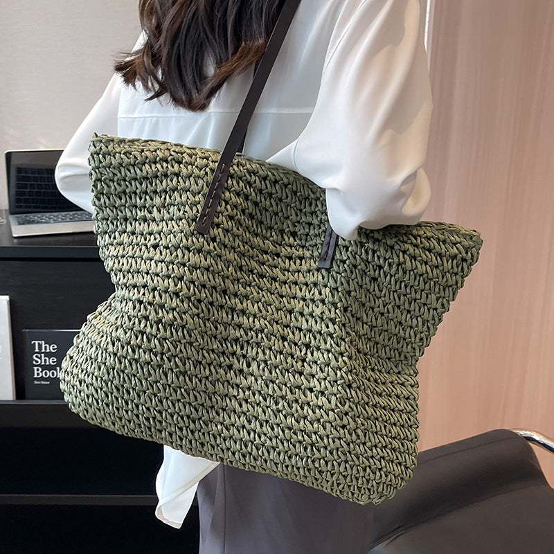 Women's Summer Woven Shoulder Bag