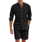 Men’s Beach Shirt & Drawstring Short Set