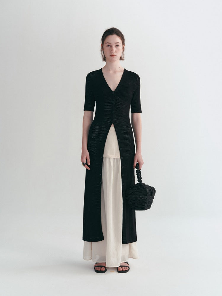 Lightweight Hollow Knit Cardigan for All Seasons