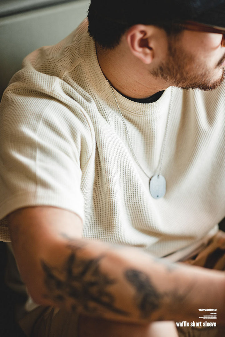 Men's Short Sleeve Waffle-Knit T-Shirt