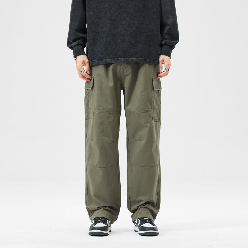 Men's Casual Loose-Fit Cotton Cargo Pants