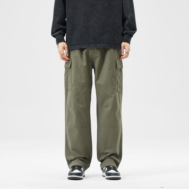 Men's Casual Loose-Fit Cotton Cargo Pants