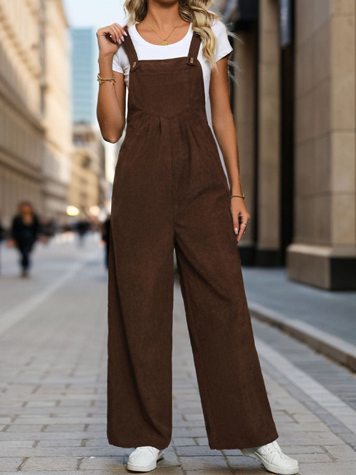Women's Loose-Fit Corduroy Overalls