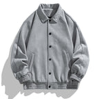 Men's Suede Jacket - Stylish and Versatile Outerwear Light Gray