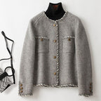 Women's Cozy Relaxed Fit Cardigan Jacket – Stylish Everyday Essential Gray