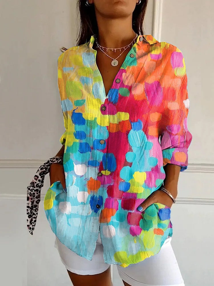 Women's Vibrant Geometric Shirt Multicolour 3