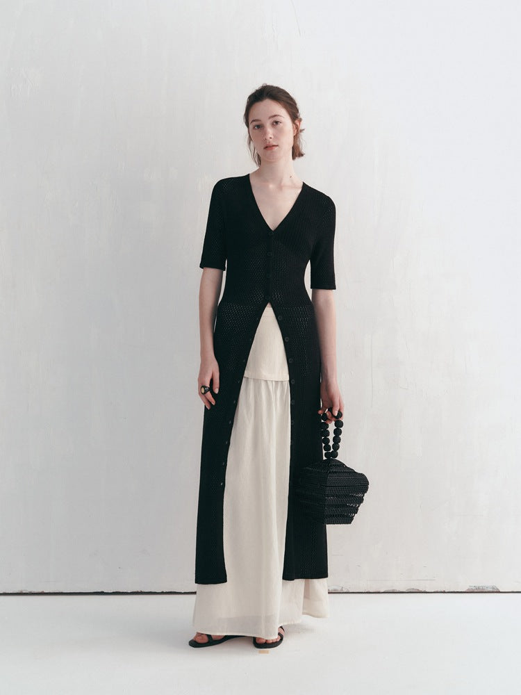 Lightweight Hollow Knit Cardigan for All Seasons