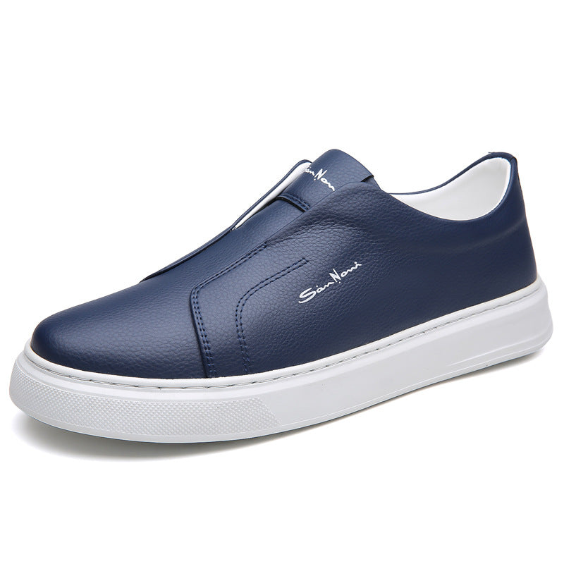 Men's Slip-On Canvas Sneakers - Harbour Style Navy Blue