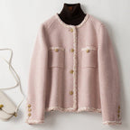 Women's Cozy Relaxed Fit Cardigan Jacket – Stylish Everyday Essential Pink