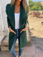 Soft Knit Cardigan - Cozy & Stylish Dark Green