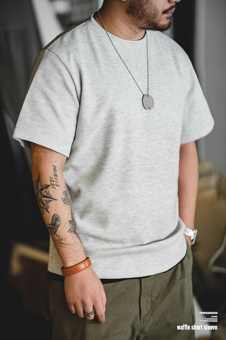 Men's Short Sleeve Waffle-Knit T-Shirt