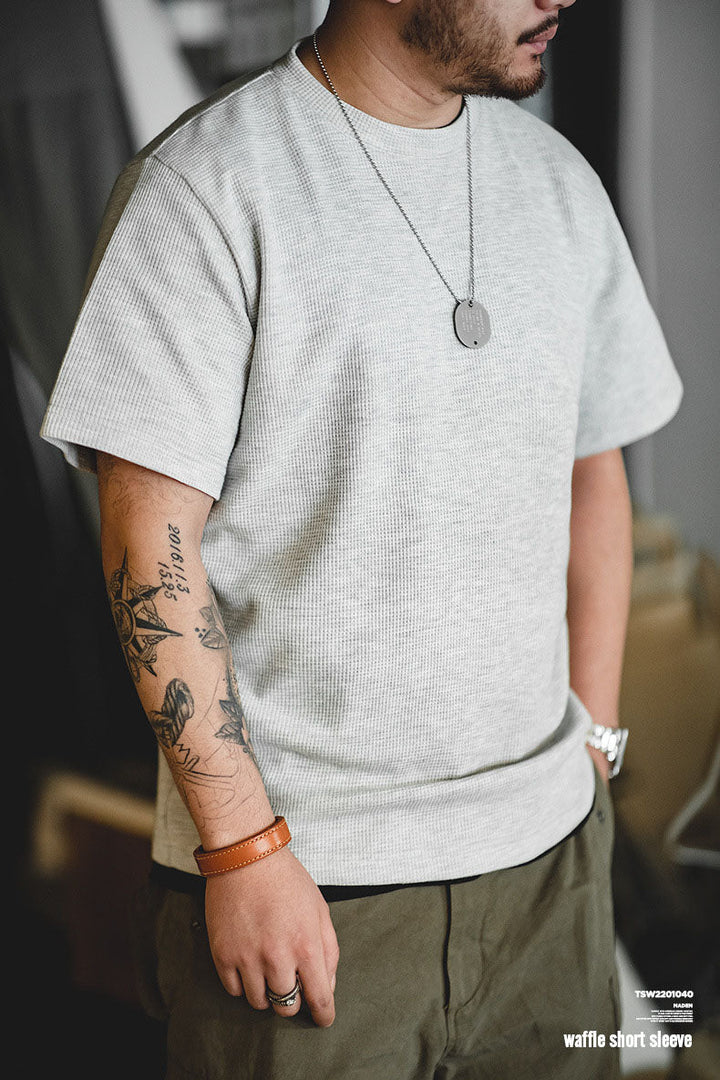 Men's Short Sleeve Waffle-Knit T-Shirt