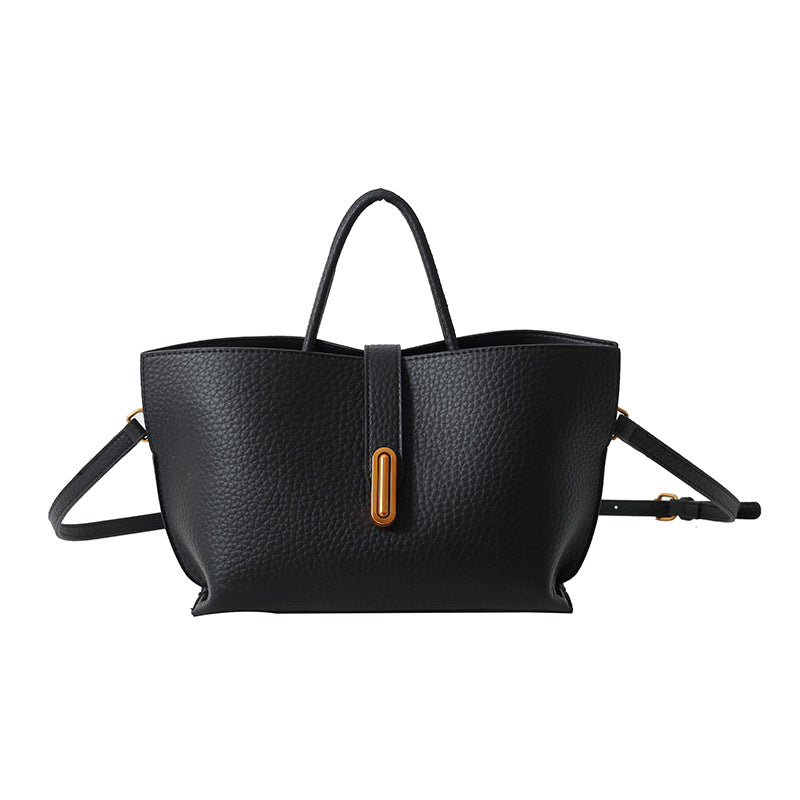 Women's Litchi Pattern Shoulder Bucket Bag-MODAUTLET