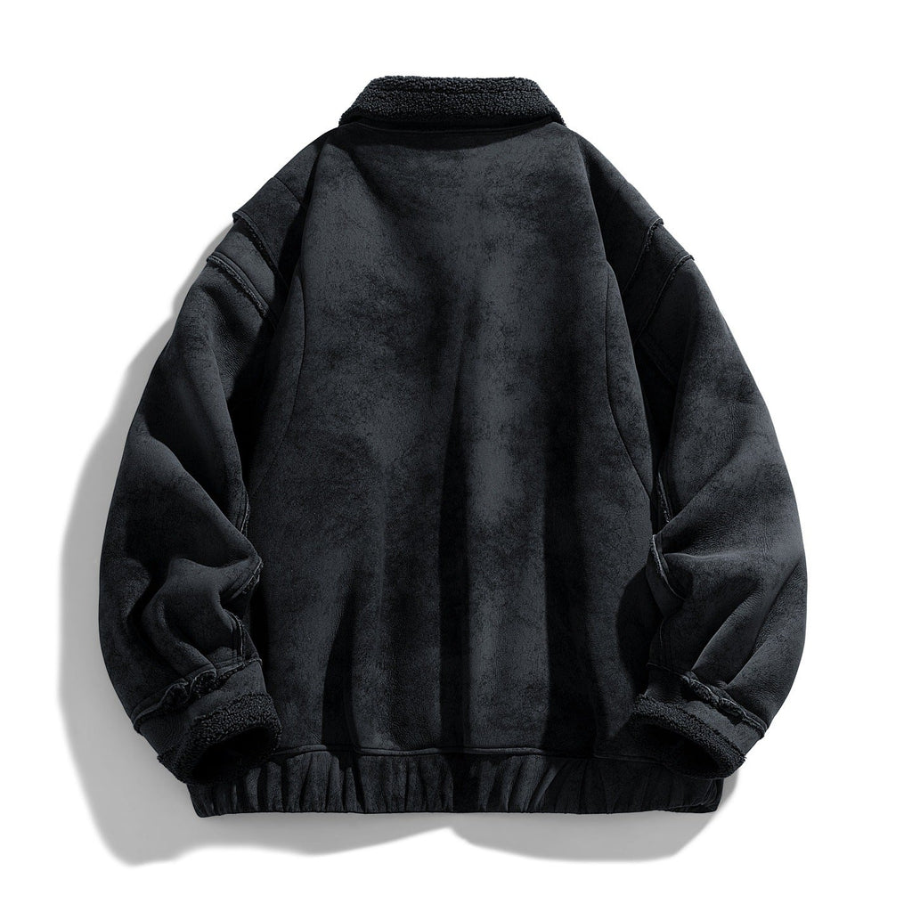 Men's Suede Shearling Jacket - Stylish and Cozy Outerwear