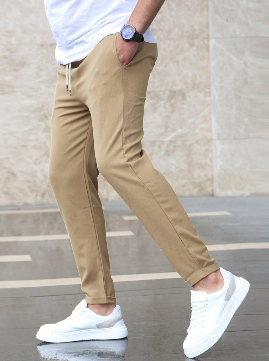 Pantaloni da jogging uomo slim fit con coulisse regolabile