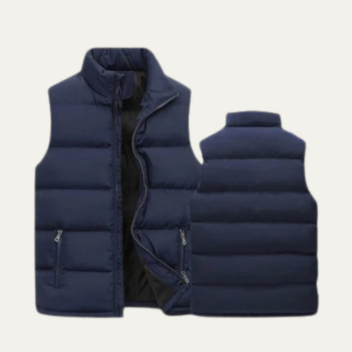 Colete masculino acolchoado, leve e quente, tipo puffer