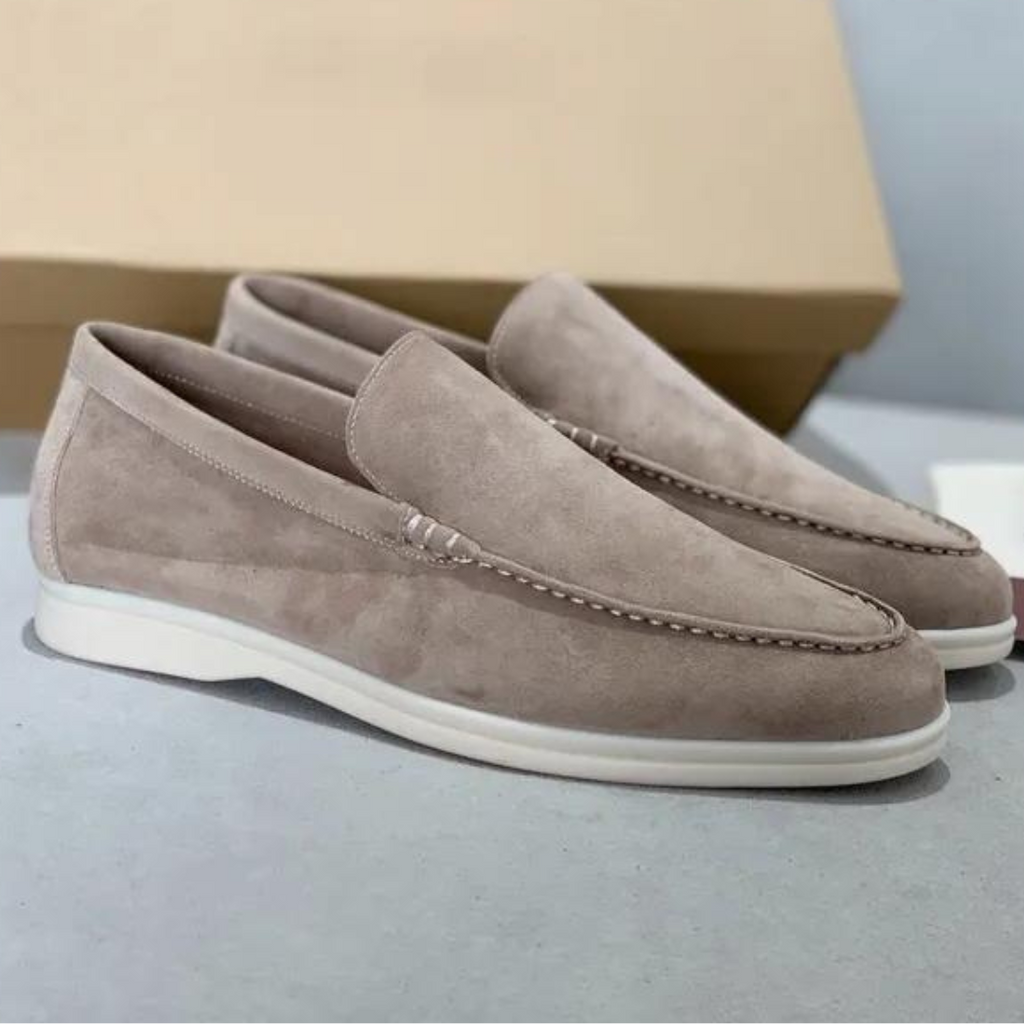 Men's Suede Loafers - Stylish and Comfortable Footwear Gray