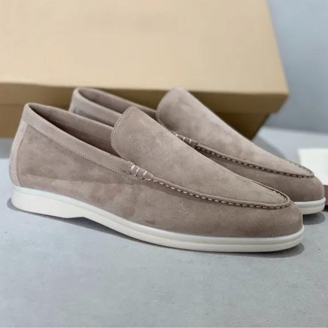 Men's Suede Loafers - Stylish and Comfortable Footwear Gray