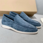 Men's Suede Loafers - Stylish and Comfortable Footwear Misty Blue