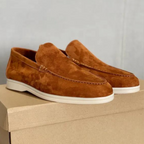 Men's Suede Loafers - Stylish and Comfortable Footwear Caramel