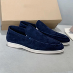 Men's Suede Loafers - Stylish and Comfortable Footwear Marine Blue