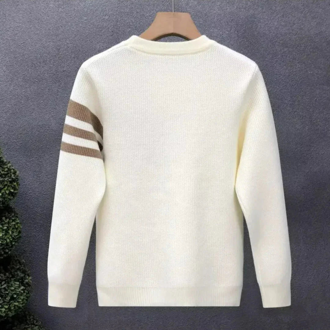 Striped Crewneck Pullover Sweater