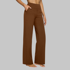 Women's Comfortable Stretch Pants Dark Brown