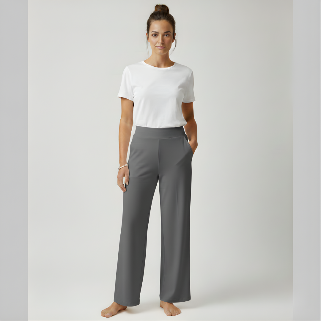Women's Comfortable Stretch Pants Dark Gray