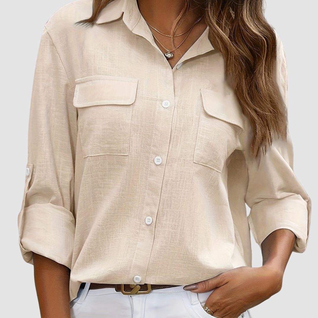 Women's Elegant Perfect Blouse Apricot