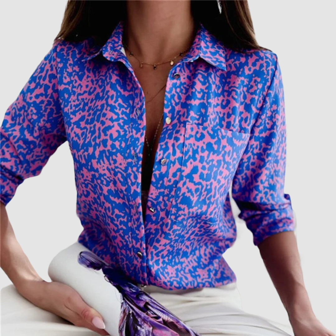 Women's Stylish Pocket Blouse Purple