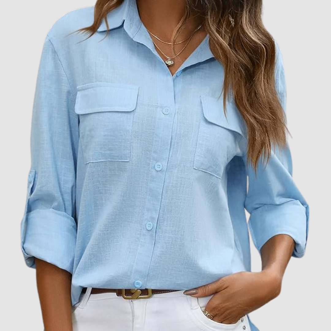 Women's Elegant Perfect Blouse Light Blue