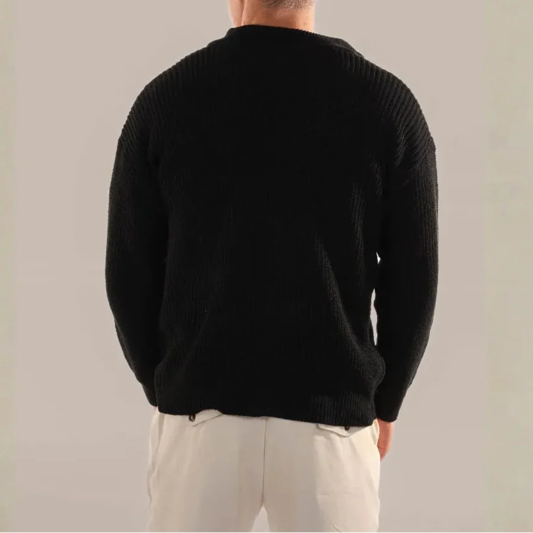 Half-Zip Knit Jumper for Men-MODAUTLET