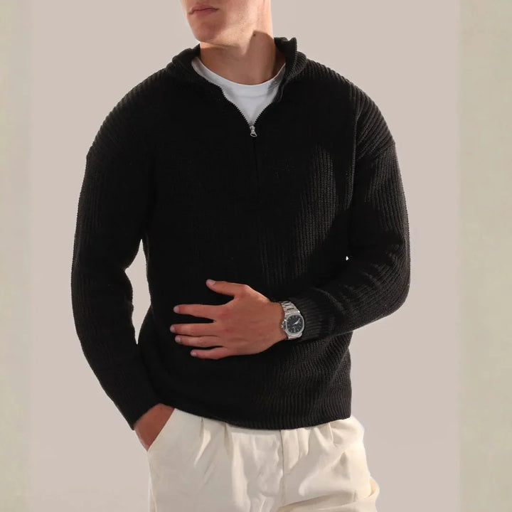 Half-Zip Knit Jumper for Men-MODAUTLET