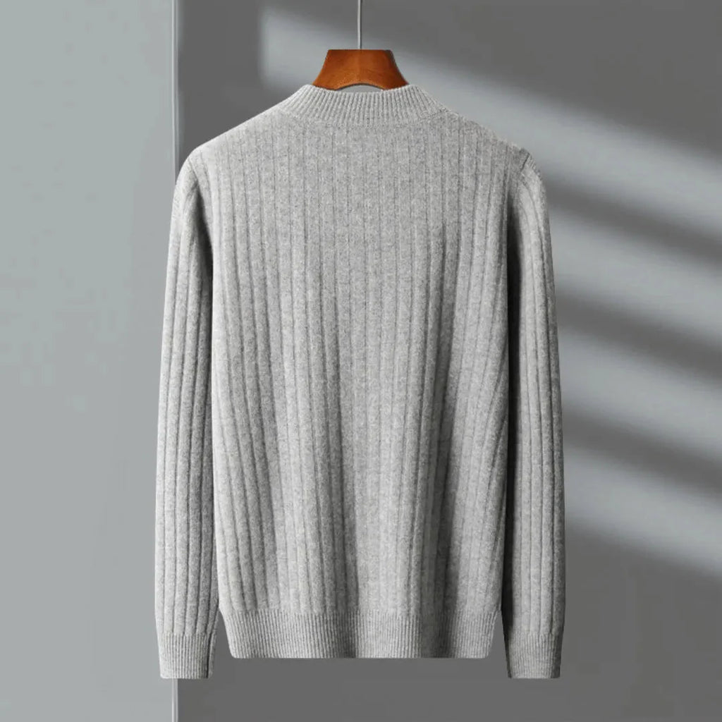 Merino Wool Full-Zip Sweater for Men