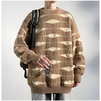 Wave Knit Sweater - Stylish and Cozy Khaki