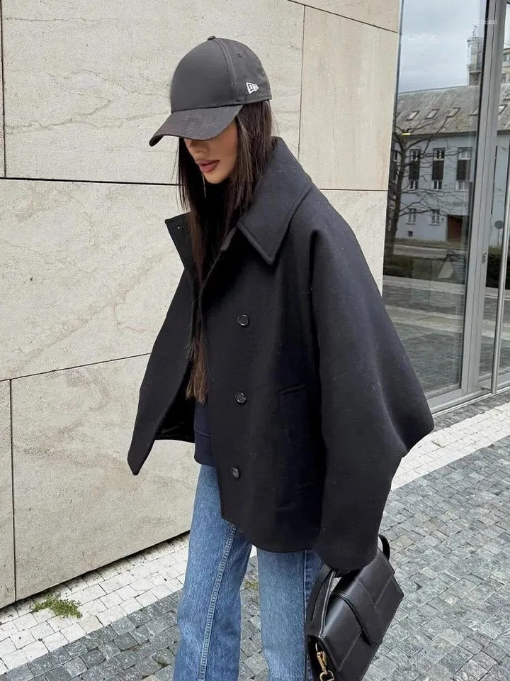 Oversized Collared Coat