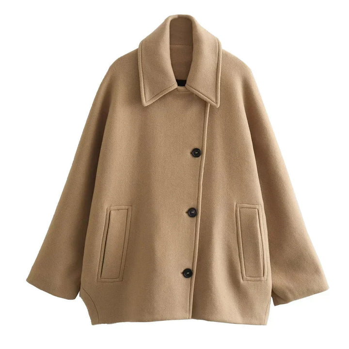 Oversized Collared Coat Khaki